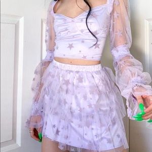 purple dollskill star top and skirt